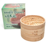 Bamboo steamer set 3 pieces 20 cm