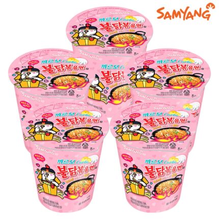 5 db Buldak Carbonara Samyang Poharas ramen 5 x 80 g