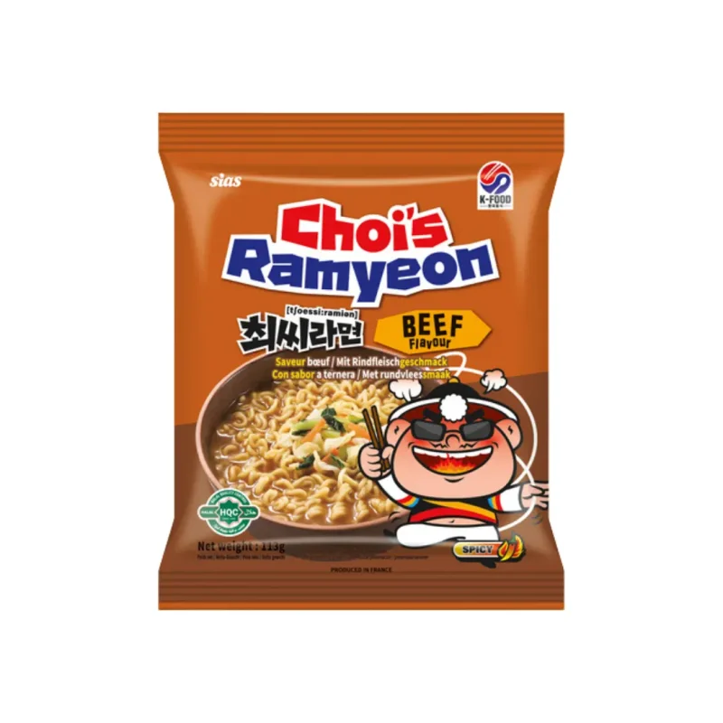 Choi's Ramyeon marha ízű instant leves
